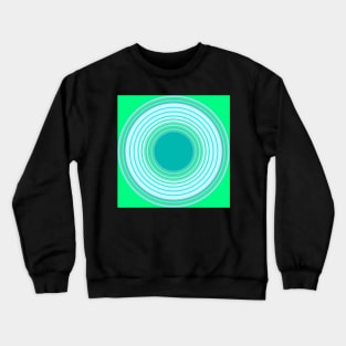 Circles in each other on green Crewneck Sweatshirt